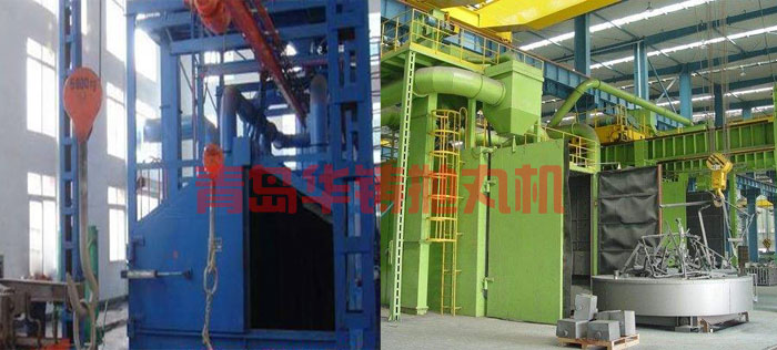 臺車式拋丸清理機(jī)，轉(zhuǎn)臺車拋丸機(jī)案例展示圖