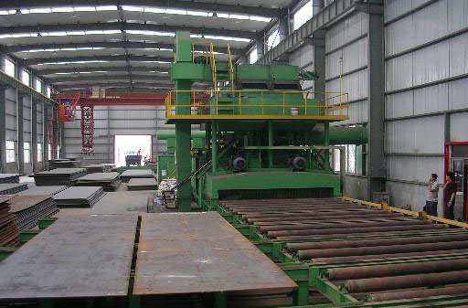 鋼板預處理生產(chǎn)線拋丸機 鋼板預處理生產(chǎn)線拋丸機