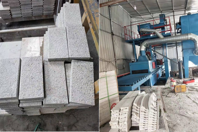 石材拋丸機，石材噴砂機